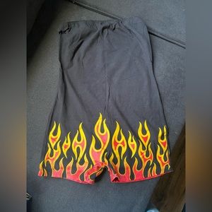 Bodysuit romper fire print